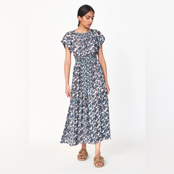 Floral Maxi Dress in Green and Pink - Picture 5 of 5